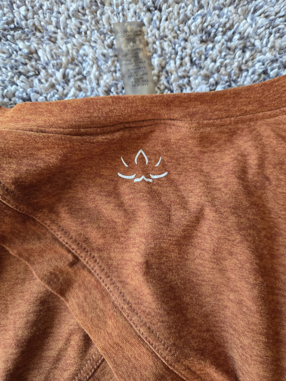Beyond Yoga Lightweight Long Sleeve Crop Top - Rust Orange - Picture 6 of 7